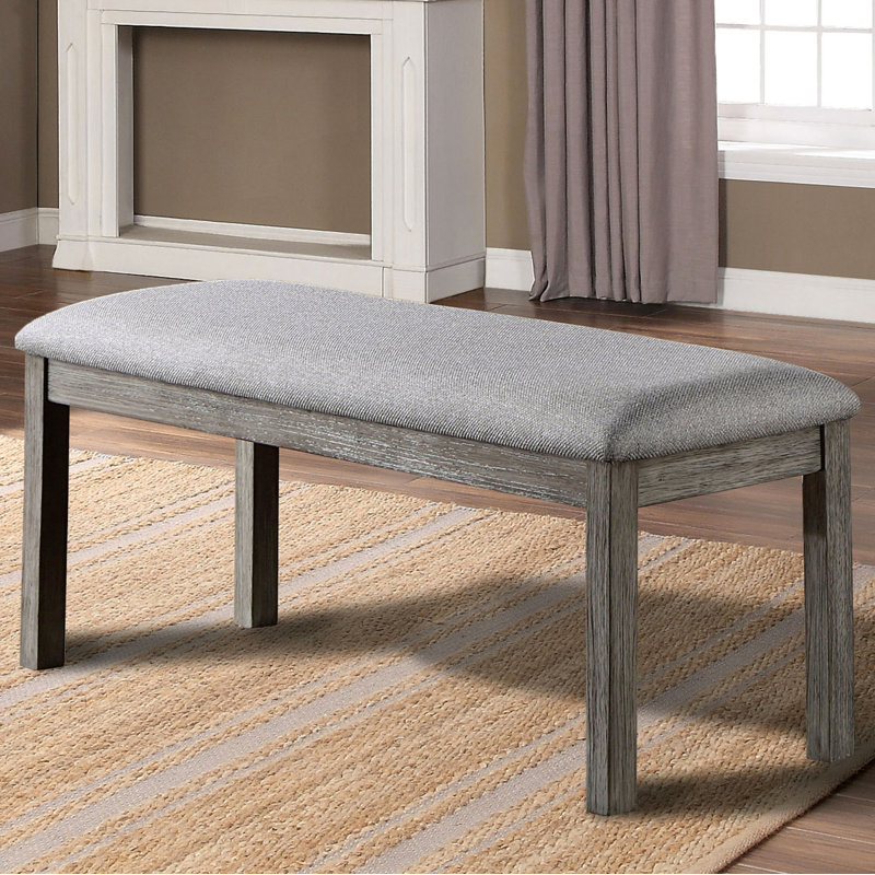Banc rustique l 44,6 po, gris