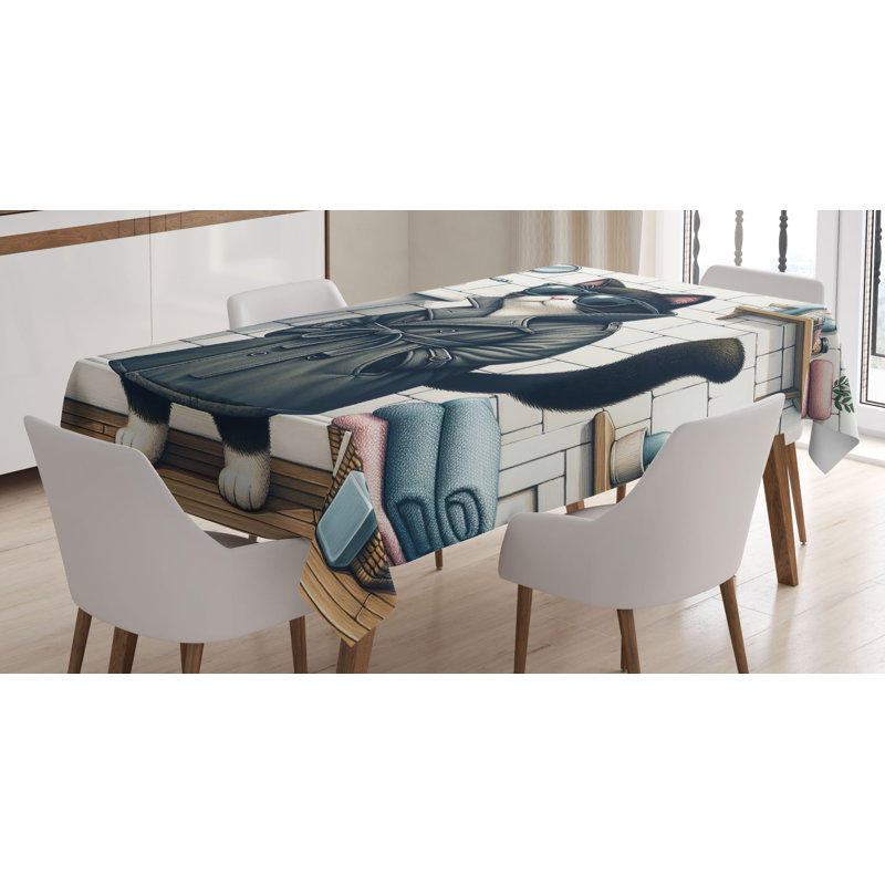 Laylahni Rectangle No Pattern Microfiber Tablecloth, 70" x 52"