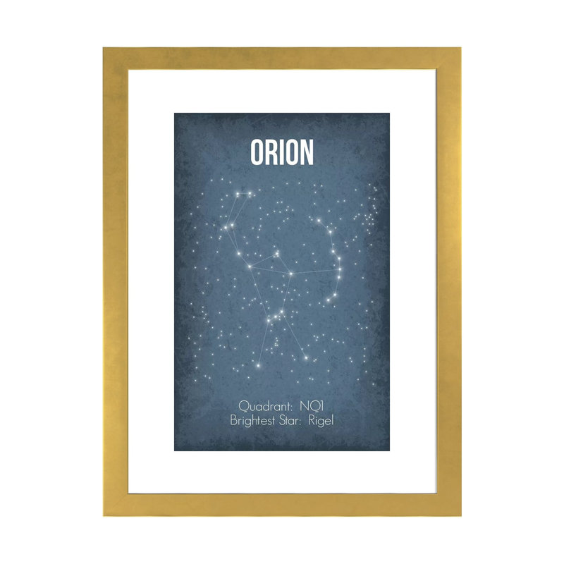 « Orion » par GetYourNerdOn-impression, Blanc, H 32 po x l 24 po x P 1 po, Papier encadré doré