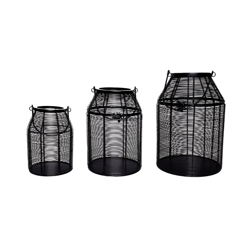 Metal Floor Lantern, Black