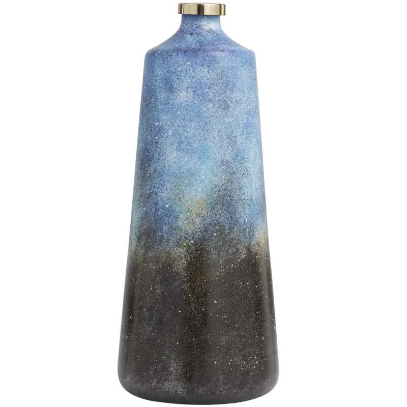 Deepanshi Glass Table Vase, 17" H x 7" W x 7.05" D