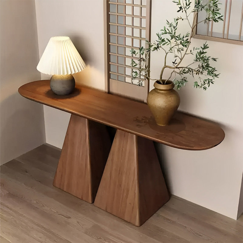 Console Retro Minimalist Art, H 31,5 po x l 70,87 po x P 11,81 po, Brun