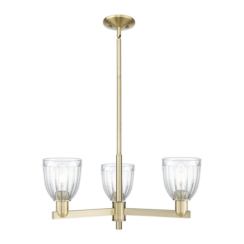 Arcadia - Cozine - Lustre suspendu 3 lumières, Laiton antique