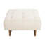 Lin carré avec revêtement beige, système de ressorts hélicoïdaux, repose-pieds non marquants, rembourrage facile à assembler, respirant et confortable, pieds en bois massif, pour le salon de la chambre à coucher, hauteur de 16,73 po