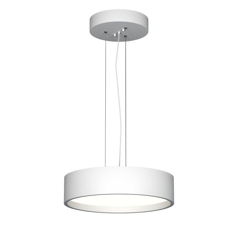 Gilda 1 - Light LED Drum Pendant, 12 cm H x 50 cm W x 50 cm D, Matt White