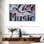 Live Music Graffiti sur toile, ensemble de 3 pièces-873839888