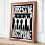 Obsessive Discipline Typography 1 Piece Wrapped Canvas Wall Art-1961513010-1961513014