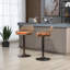 Ensemble de 2 tabourets de bar pivotants modernes COOLMORE avec repose-pieds réglables pour la cuisine-1982550395