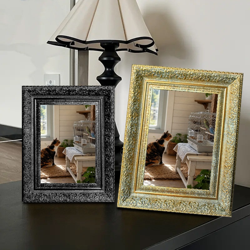 Cadre photo traditionnel 3 pièces 5 "x 7" doré antique, Antique Gold, 3, 5" W x 7" H