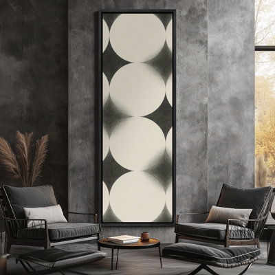 Abstract Framed Canvas Wall Art - Neutral Minimalist Print for Modern Wall Decor
