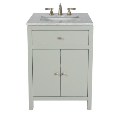Celine 24" Carrara Marble Single Bathroom Vanity