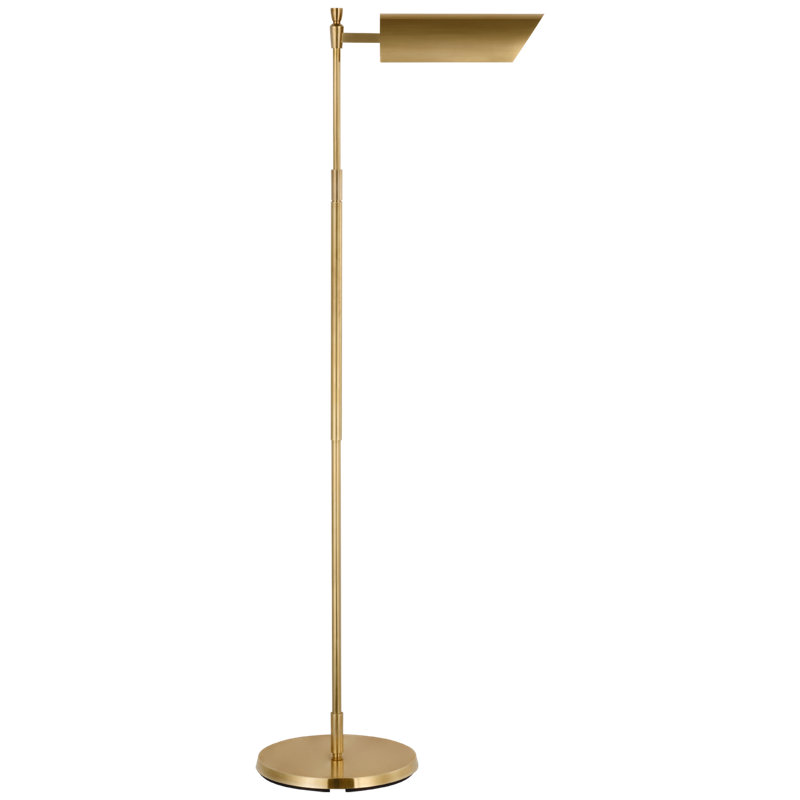 Bravo Traditional Floor Lamp by Thomas O'Brien, Hand-Rubbed Antique Brass