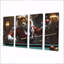 Lion rouge jouant au billard - ensemble de reproductions d'art mural billard-107605798