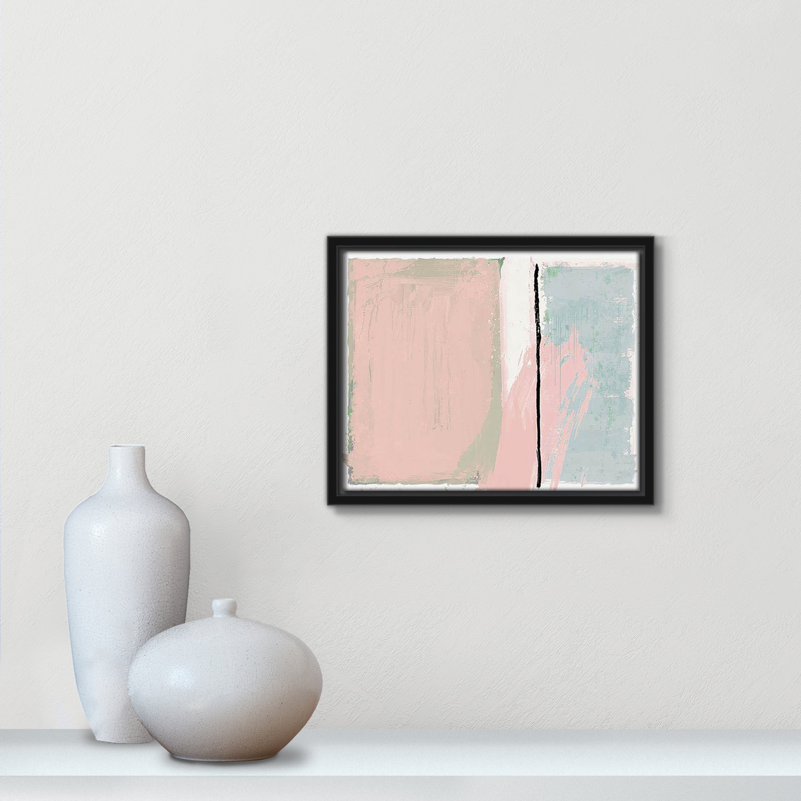 Pastel Opulance Print, 9.5" H x 11.5" W x 2" D, Black Floater Framed, No Mat