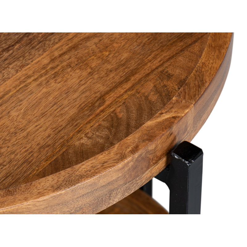 Profile Solid Wood Tray Top End Table