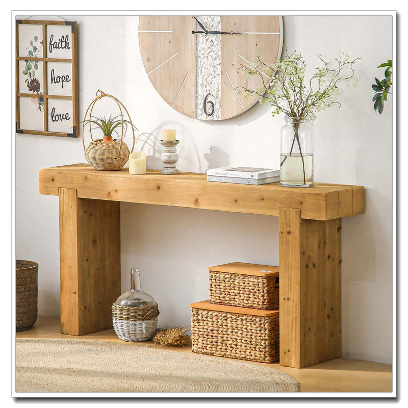 Console en bois massif 63 "