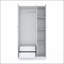 Armoire Ohio avec 3 portes, 2 tiroirs et 4 tablettes à 4 niveaux pour un rangement organisé et une esthétique moderne