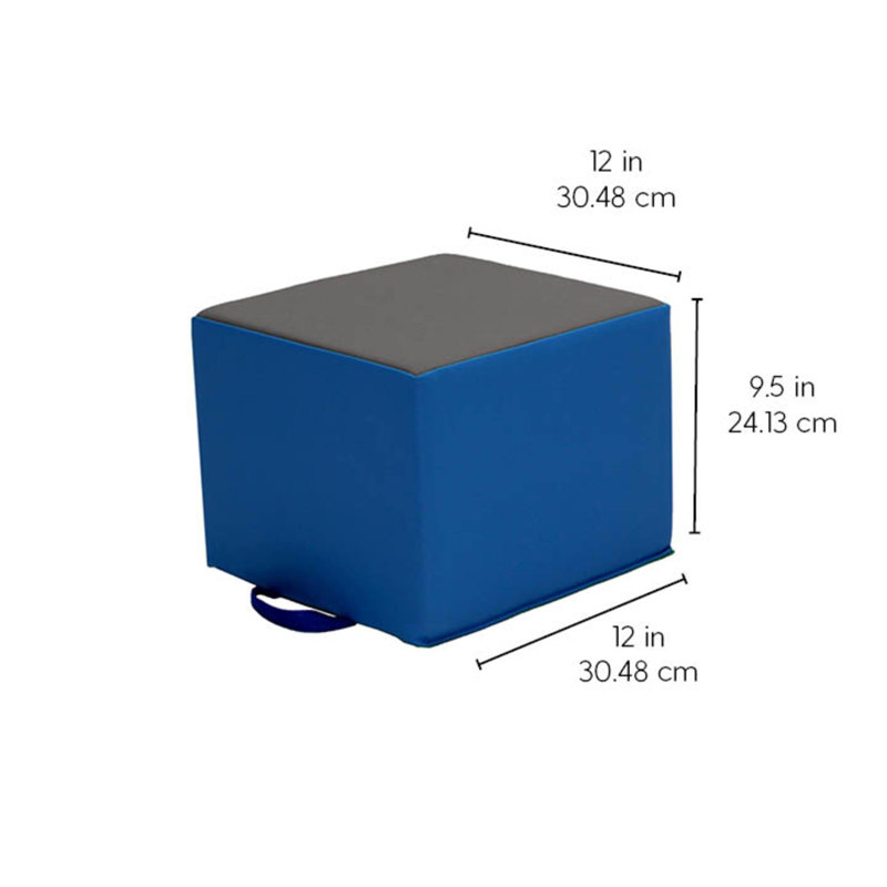 SoftScape Carry Me Cube Cushions, 4-Piece, Teal/Dark Gray/Navy
