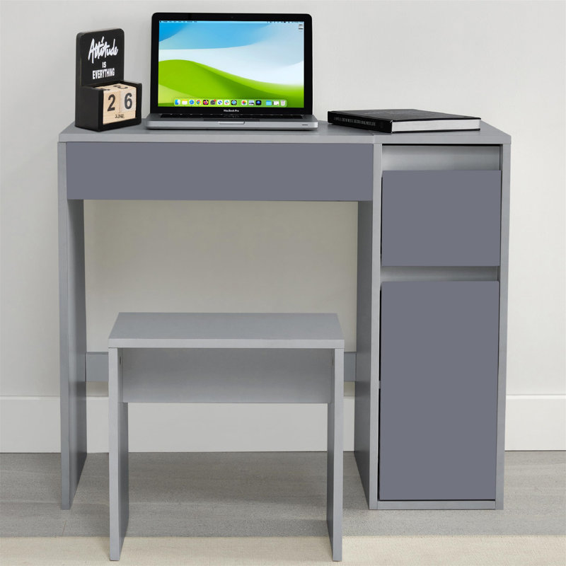 Nichol Dressing Table with Mirror, Grey