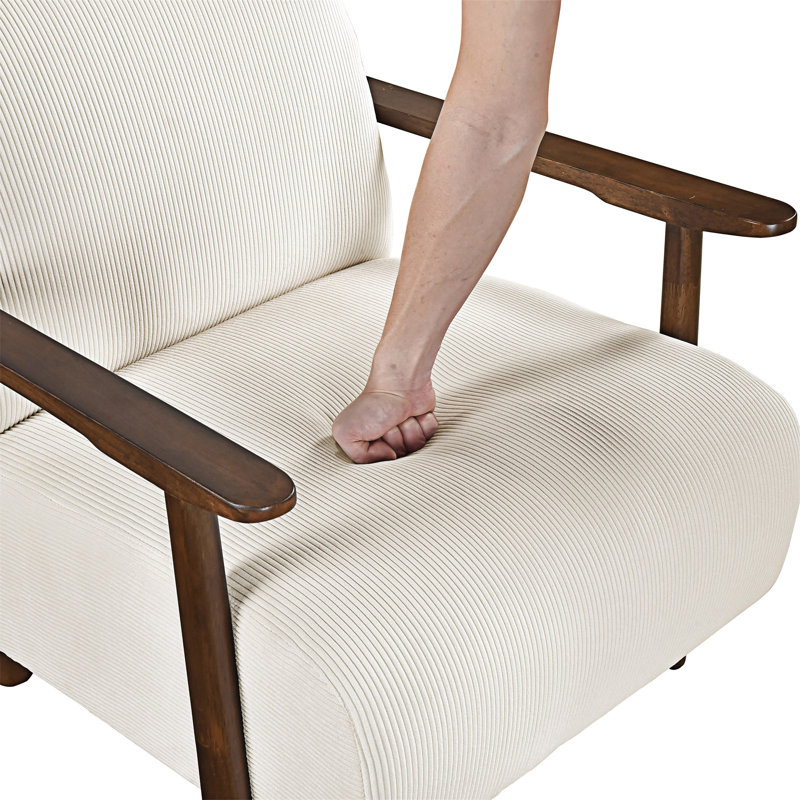 Chaise d'appoint rembourrée, Beige