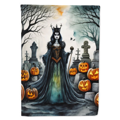 Double Sided 40'' H x 28'' W Polyester Halloween House Flag