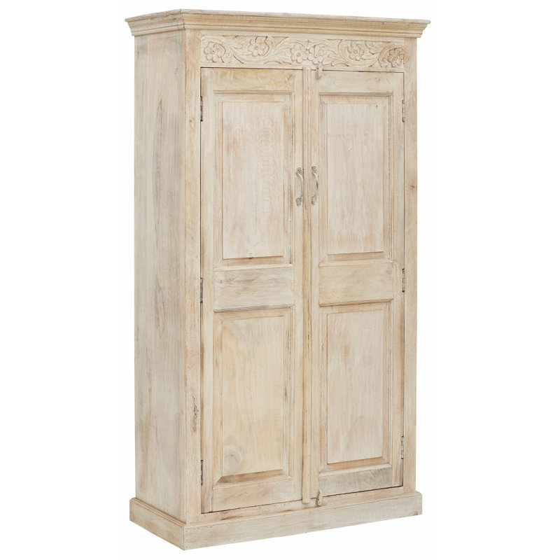 Kakoli 2 Door Solid Wood Wardrobe