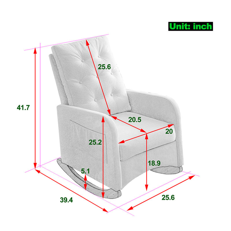 Chaise berçante en bois Latreal