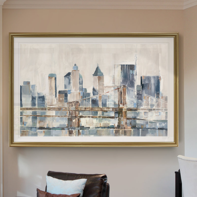 « blue hour i », impression sur toile, H 22,5 po x l 30,5 po x P 1,5 po, Or