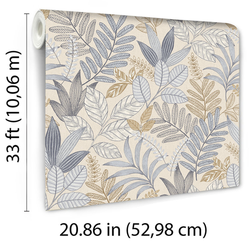 Papier peint beige Allure Foliage, Beige
