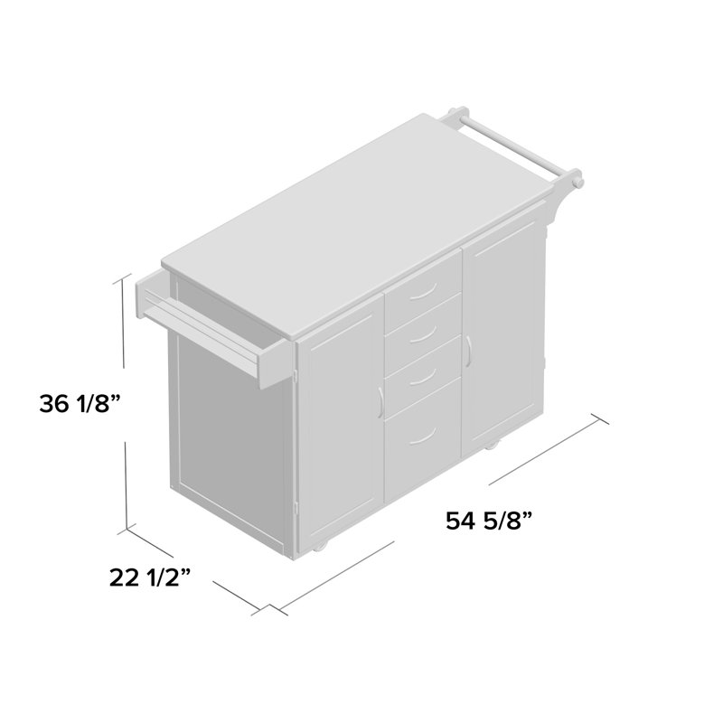 Harwick Wood Kitchen Island, Espresso