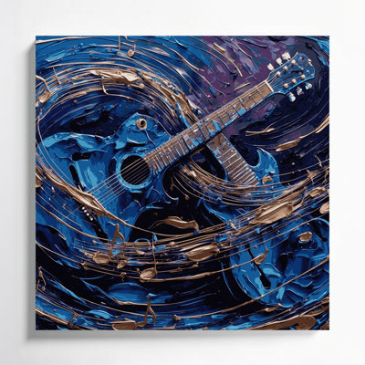Art musical sur toile bleue