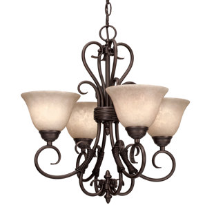 Karcher 4 - Light Dimmable Classic / Traditional Chandelier