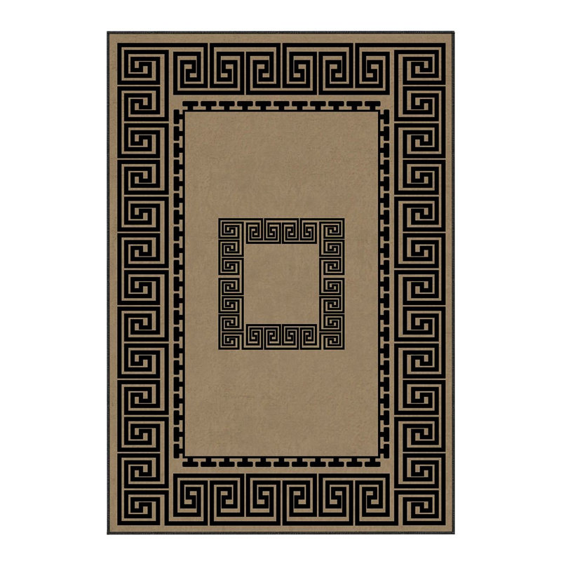 Premium Woven Carpet, 3.3 x 4.6 Feet | 100% Polyester, 740 g/m² | Non-Slip Felt Dot Underside, Machine Washable at 86°F, 0.16 Inch Pile Height | Stylish Digital Print, Easy to Clean, Perfect for Any Room