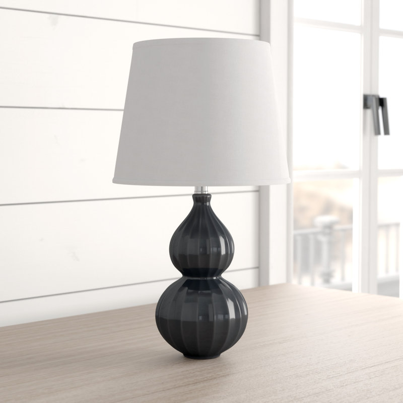 Tinsley Ceramic Table Lamp, Gray