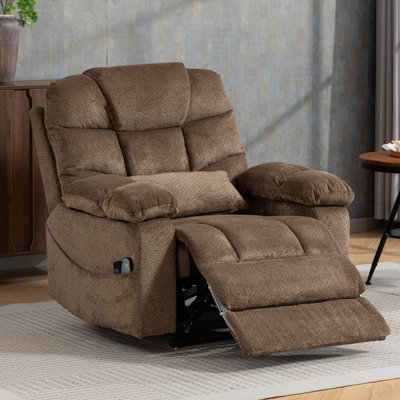 Fauteuil inclinable électrique surdimensionné de 27,1 po de large pour grand homme avec repose-pieds allongé, 500 lb. Capacité de poids
