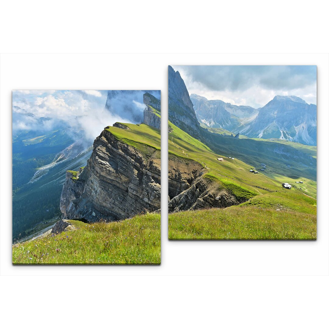 2-tlg. Leinwandbilder-Set Landschaft Italien