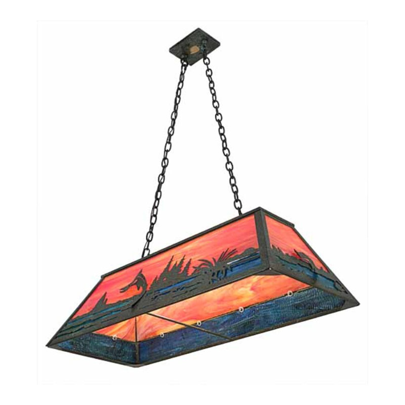 Trout And Fisherman 6 - Light Pendant