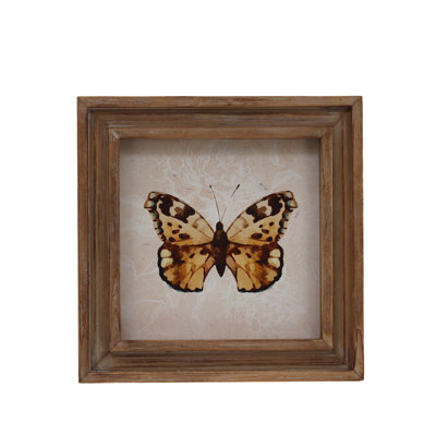 Impression sur papillon carré en bois 9,5 po