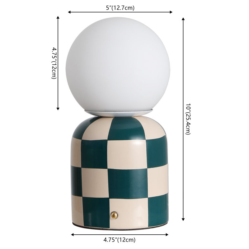 Lampe de table DEL Zira, Vert foncé/crème