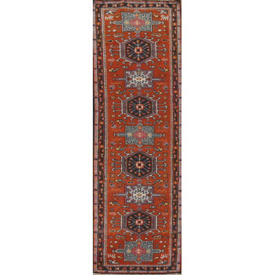 Tapis de couloir oriental géométrique 3 x 10