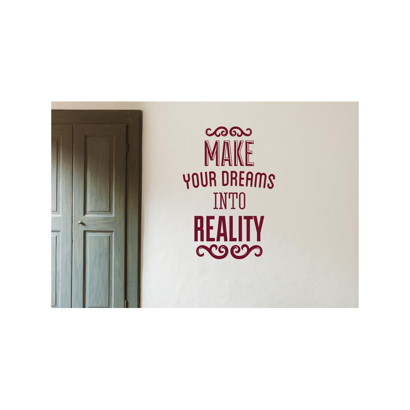 Non-Wall Damaging Wall Decal, Burgundy, Large
