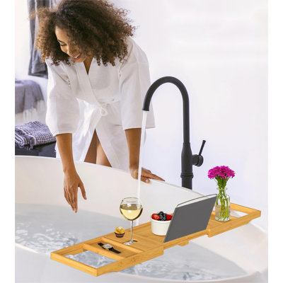 Mirtil Freestanding Bamboo Bath Caddy