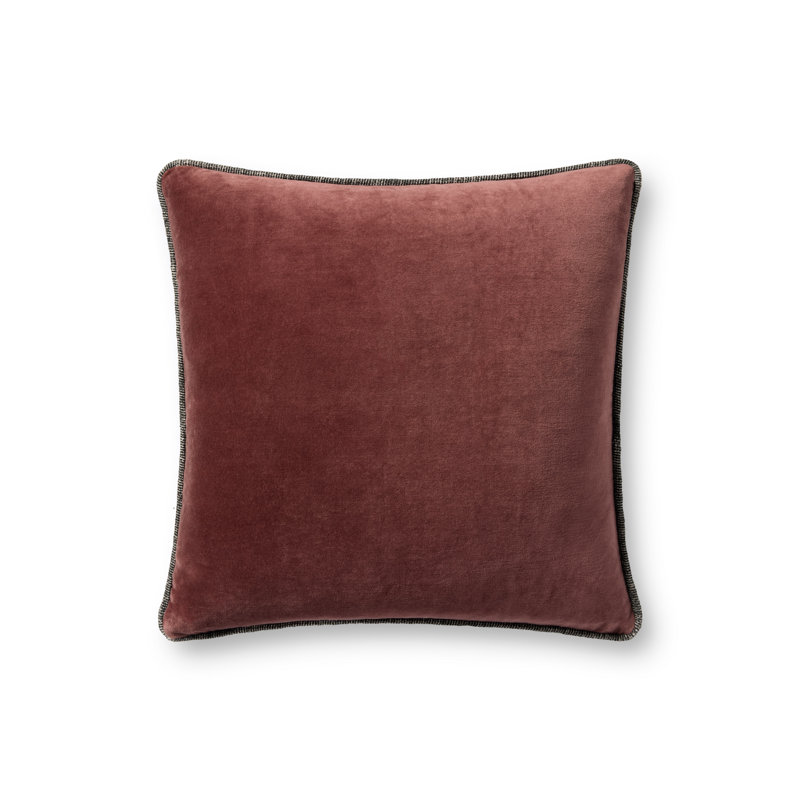Chris Loves Julia Liza Throw Pillow, 18"H x 18"W, Wine