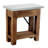 Crockett 22"W Industrial Rustic Solid Wood Frame Rectangular End Table with Shelf