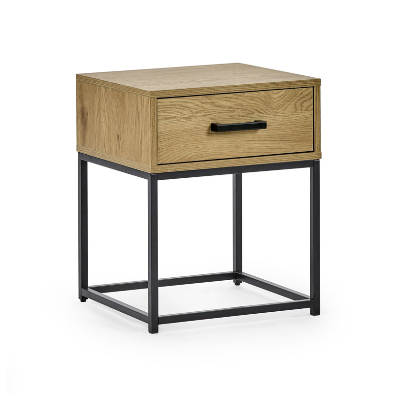 Light Oak Effect 1 Drawer Bedside Table