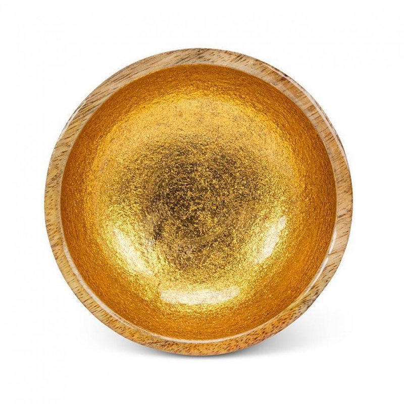 Petit bol en feuille métallique, Gold/Brown