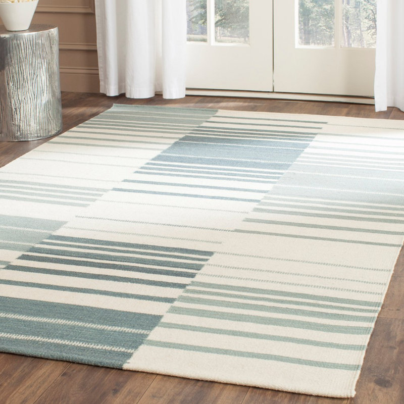 Kilim Hand Woven Flat Weave Wool/Cotton Rug, Rectangle 9' x 12'