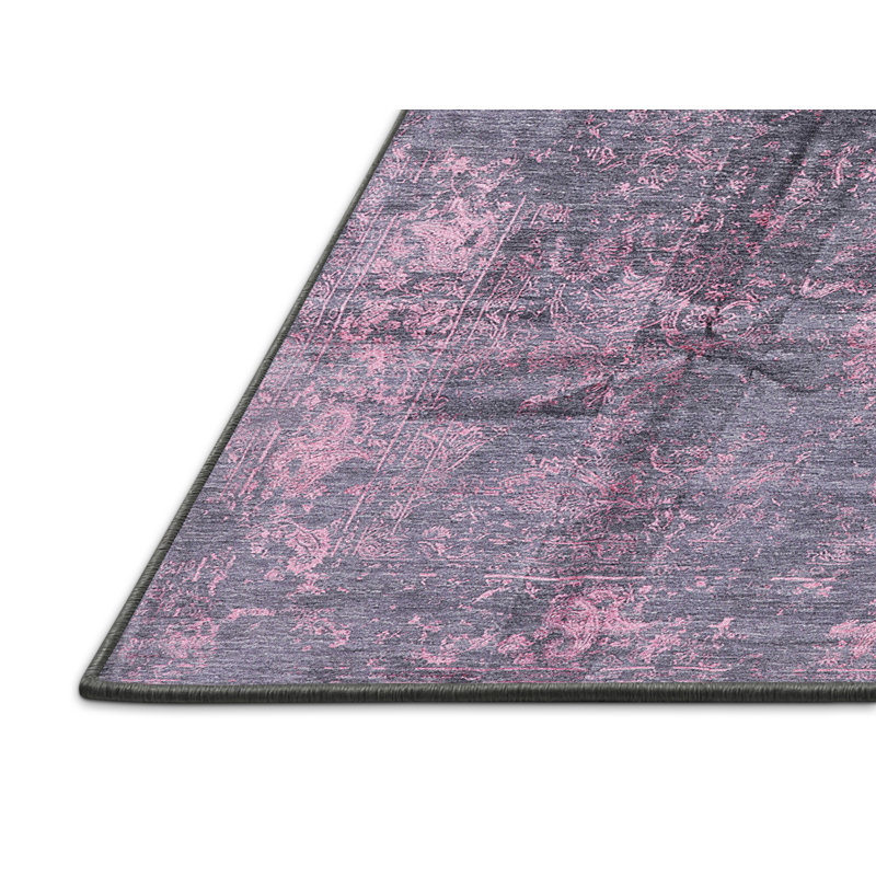 Tapis rose / gris Huseman, Runner 2' x 4'