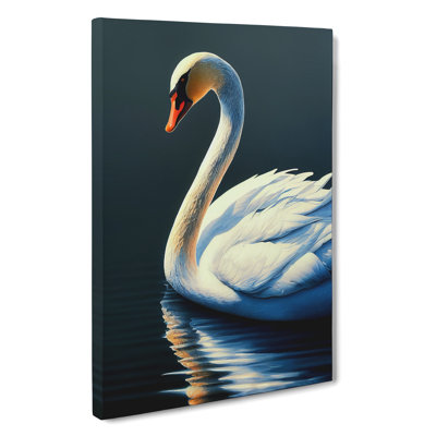 XC1022-4372X Swan In A Pond No.4 - Wrapped Canvas Print