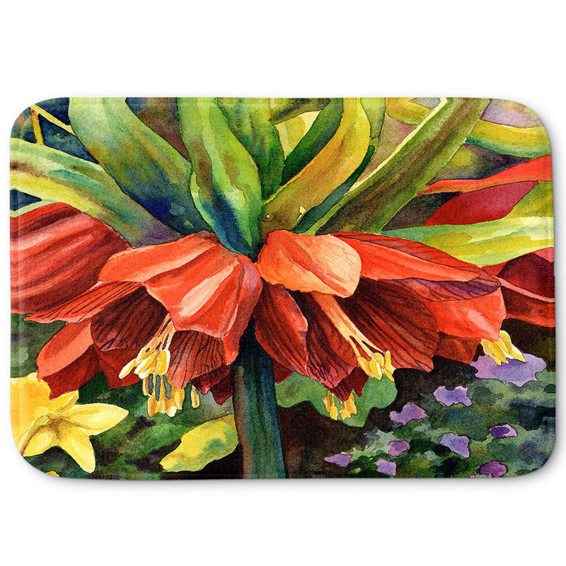 Tapis pour salle de bain fritillaria en mousse à mémoire de forme anne gifford, H 1 po x l 34 po x L 21 po